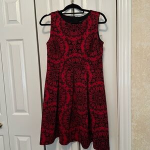 Madison Leigh flocked holiday dress